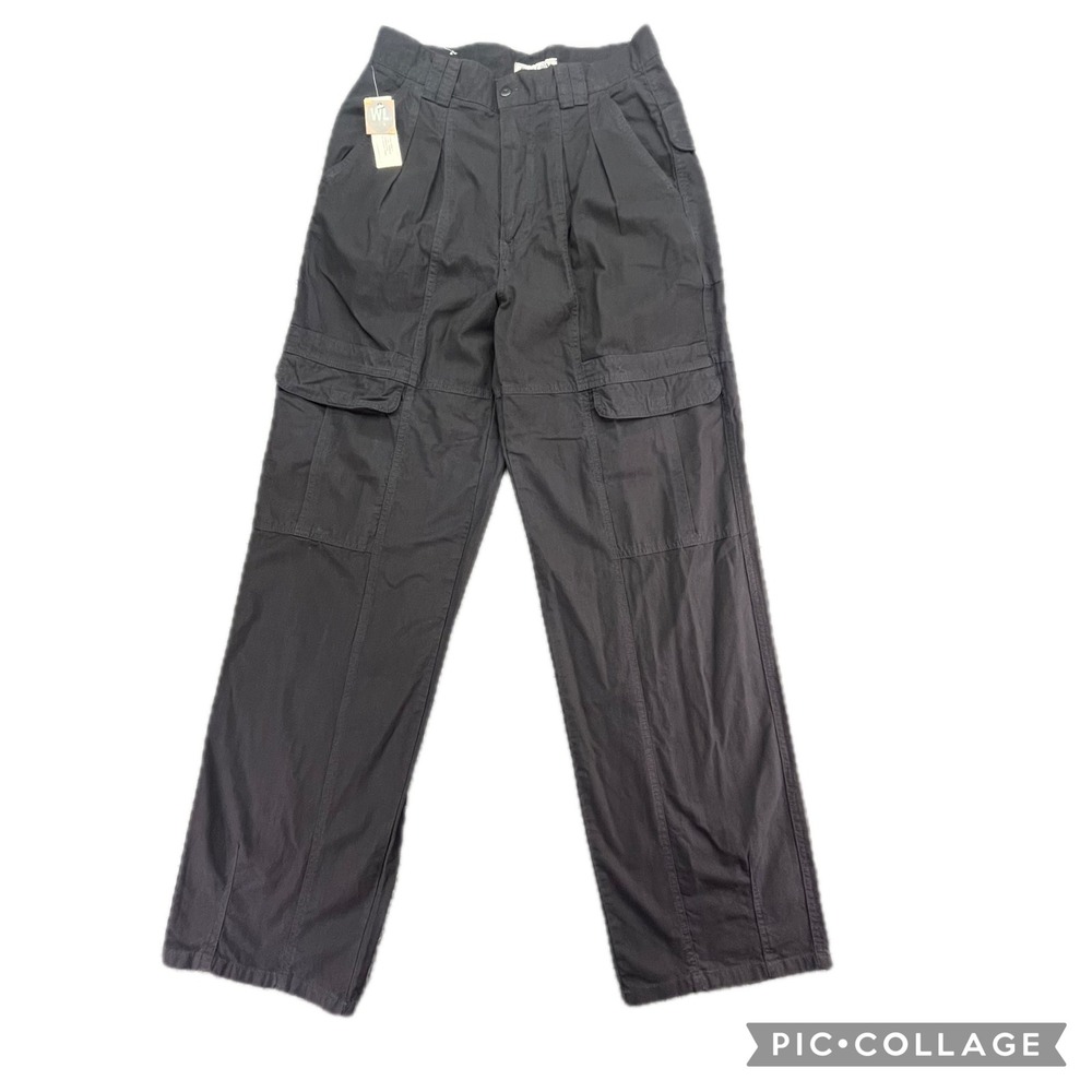 Bugle Boy Authentics Mens Cargo Pants Black Genuine Work Wear Size‎ 32W 34L NOS